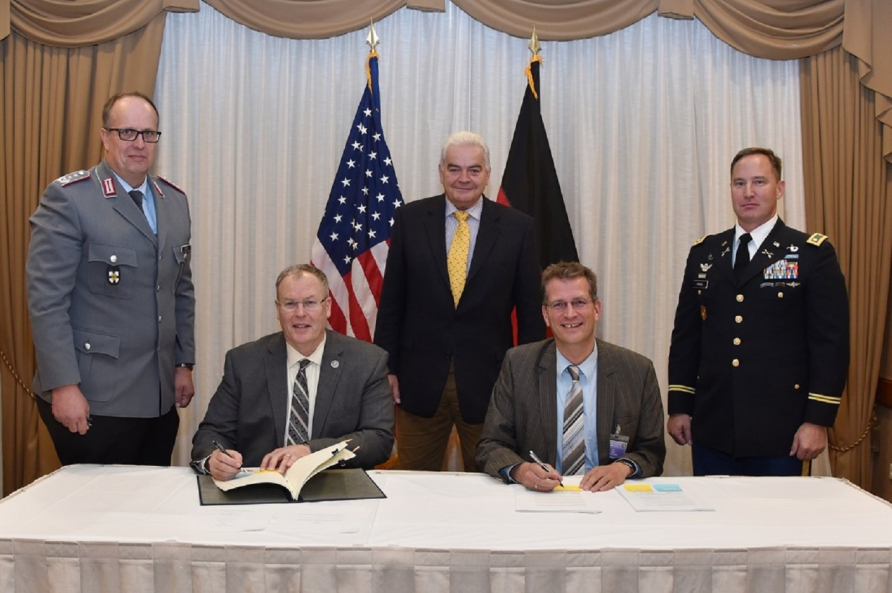 COL John Fravel at the signing ceremony of establishing bilateral guidance for the George C. Marshall Center.